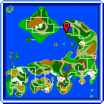 Map showing Fat Pat