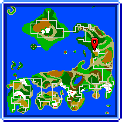 Map showing Flago