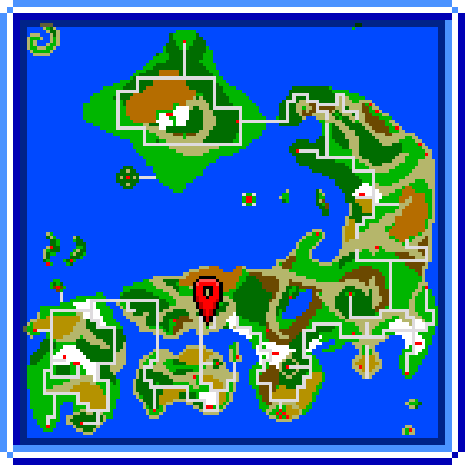 Map showing Frog