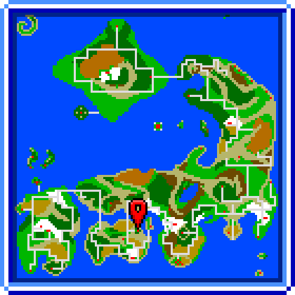 Map showing Curse Location