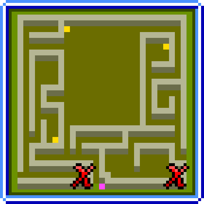 Map showing the warehouse chests