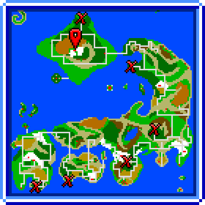 Map showing L.J.