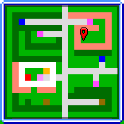 Map showing Tennis Ball