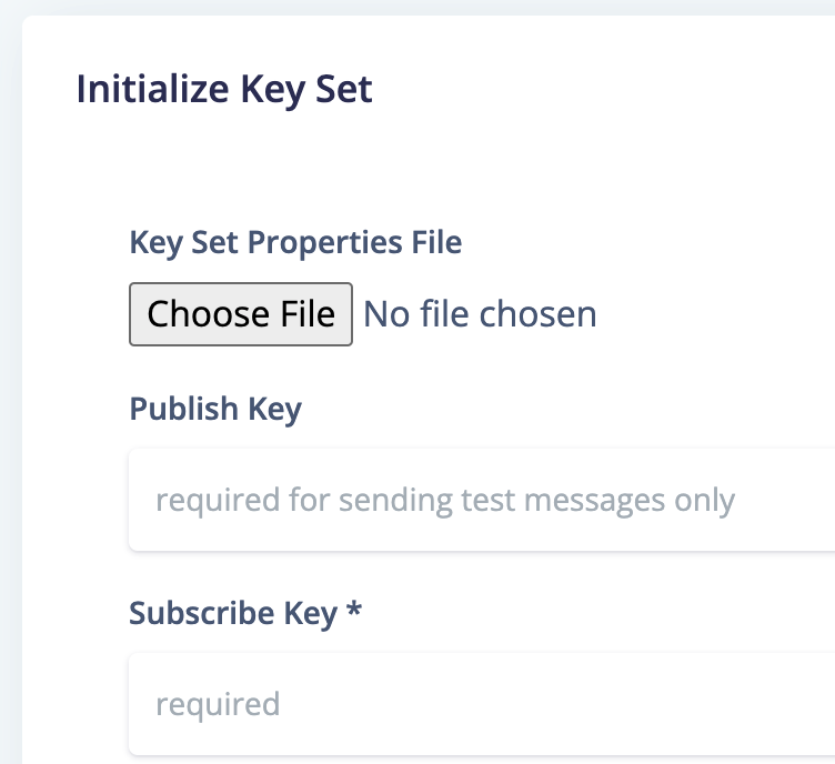 Key Set Properties File