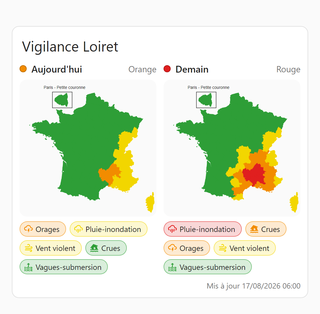 La carte en disposition duo