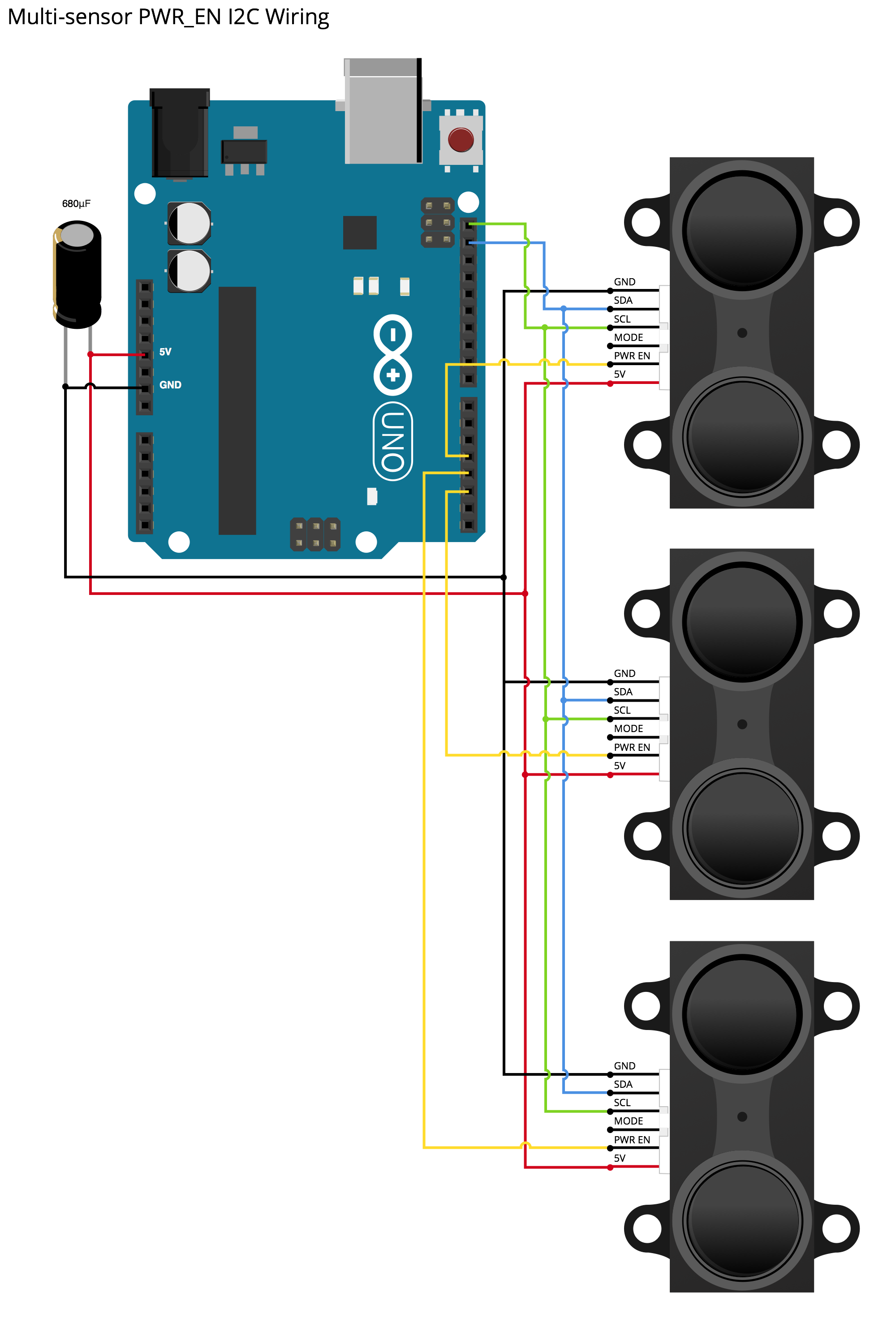 Multi-sensor PWR_EN Wiring: Arduino