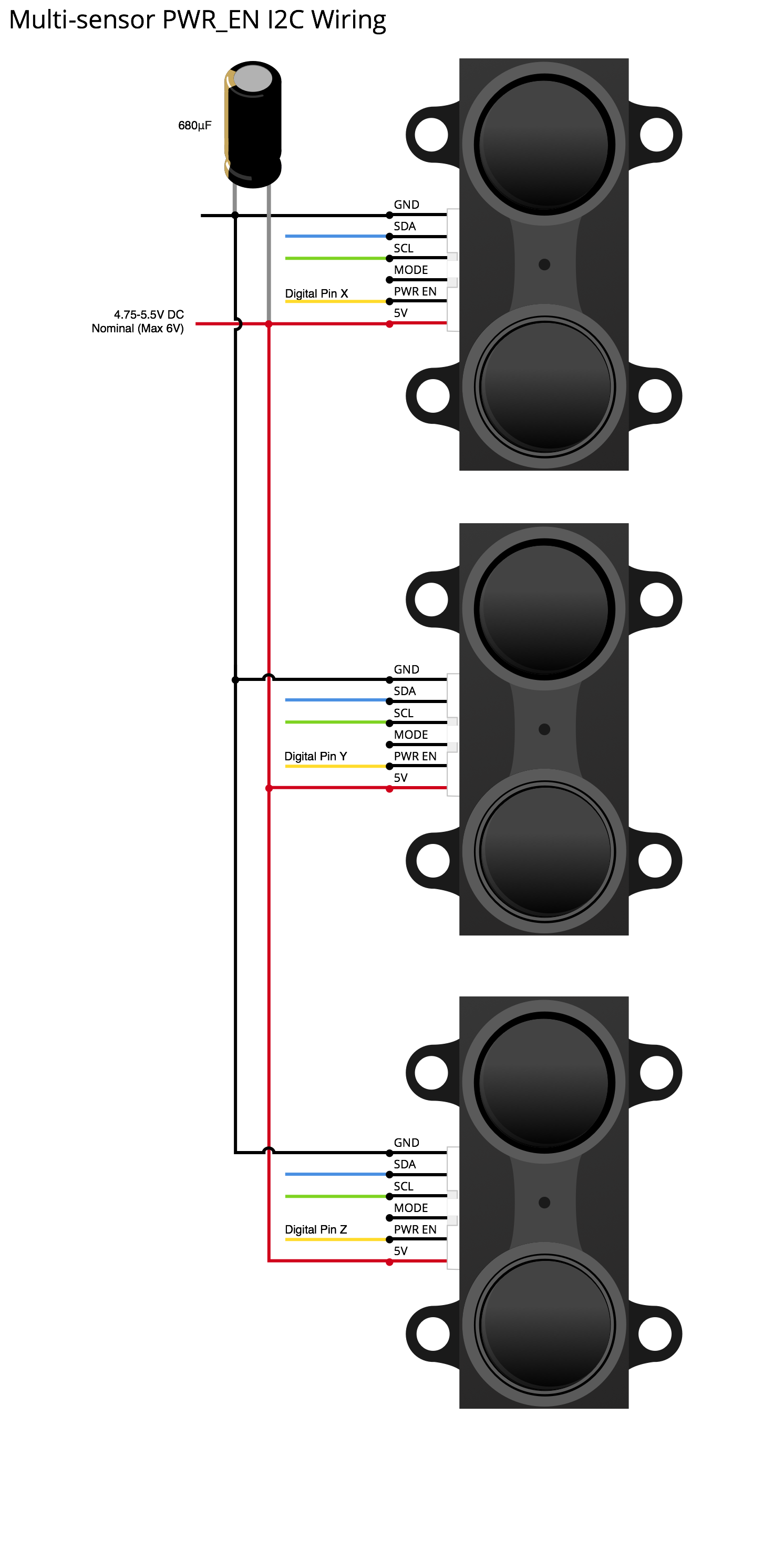 Multi-sensor PWR_EN Wiring: Arduino