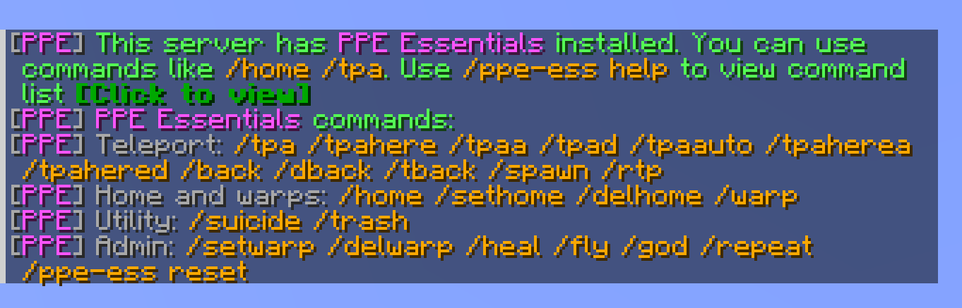 PPE Essentials command preview