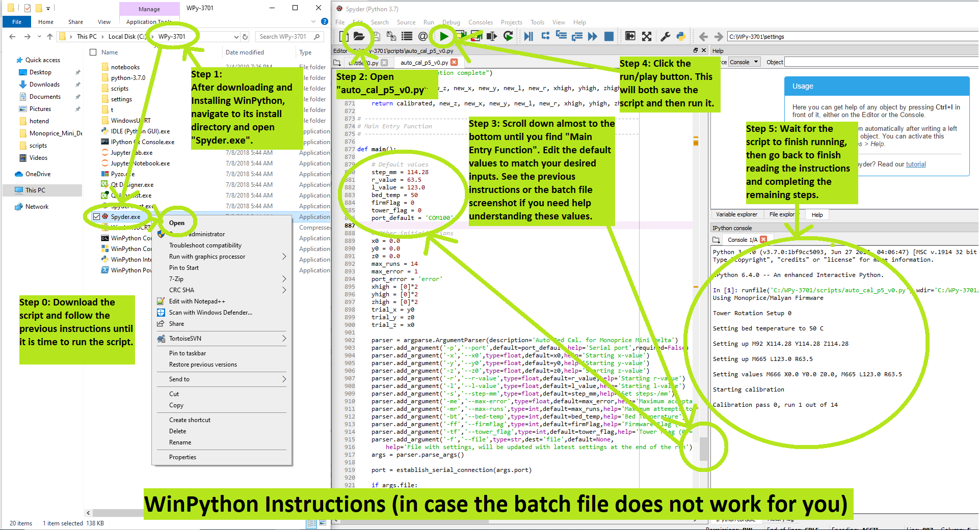 WinPython Instructions