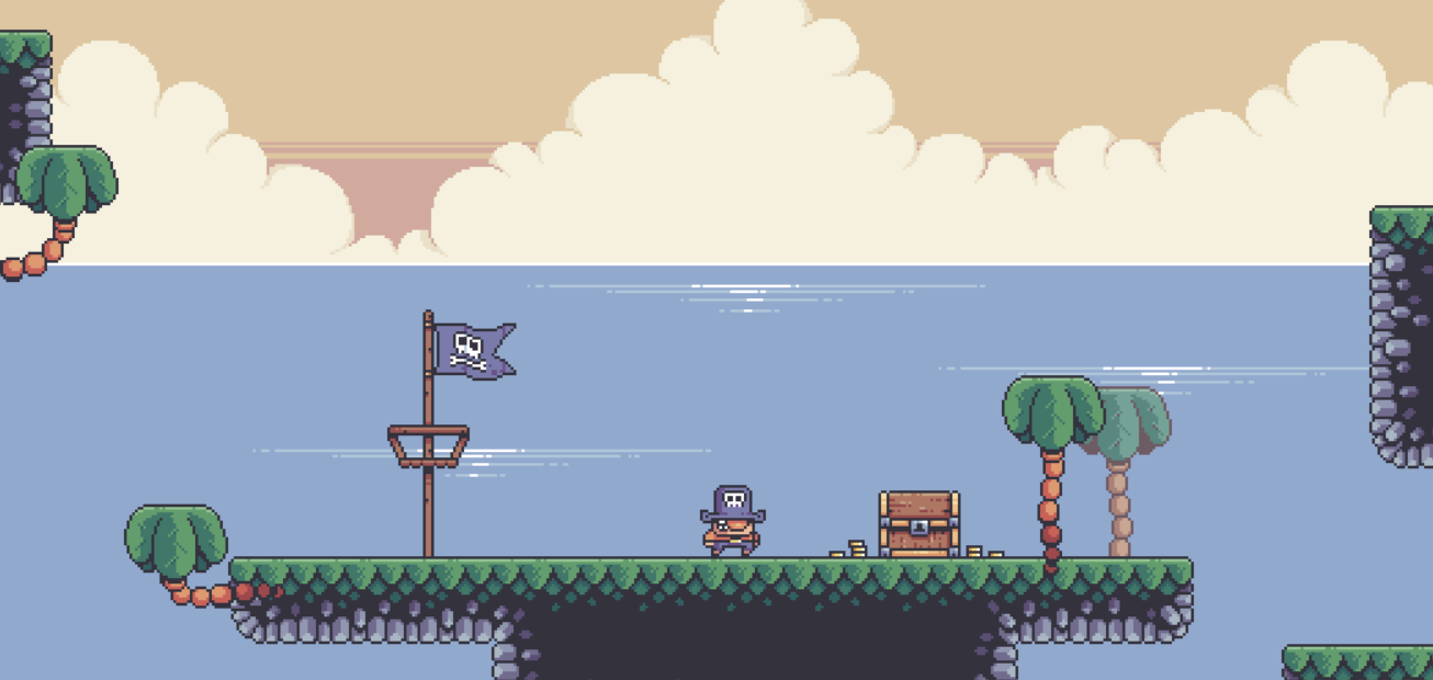 A screenshot of the cursed pirate demo