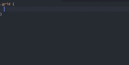 CSS grid snippets in atom