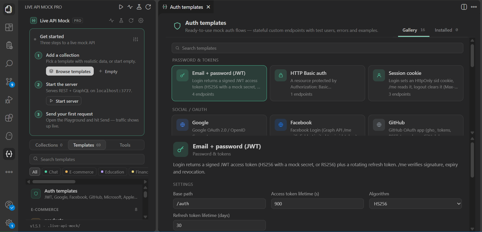 Live API Mock Pro