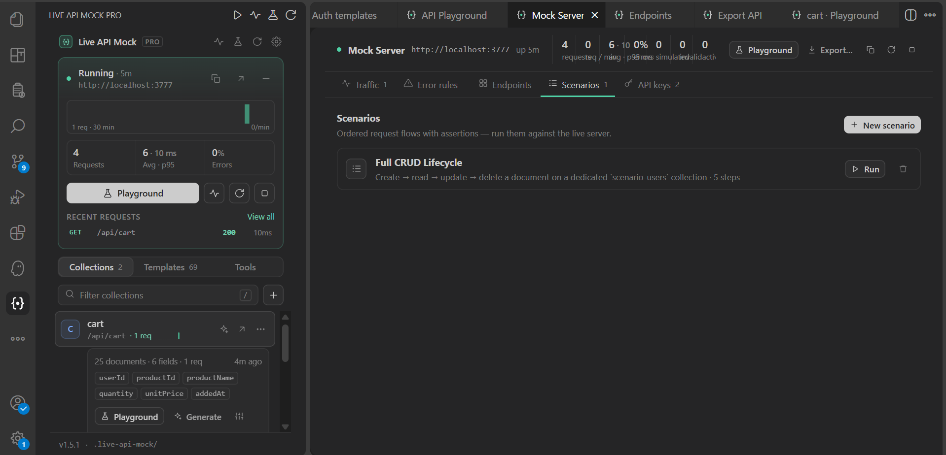 Live API Mock Pro
