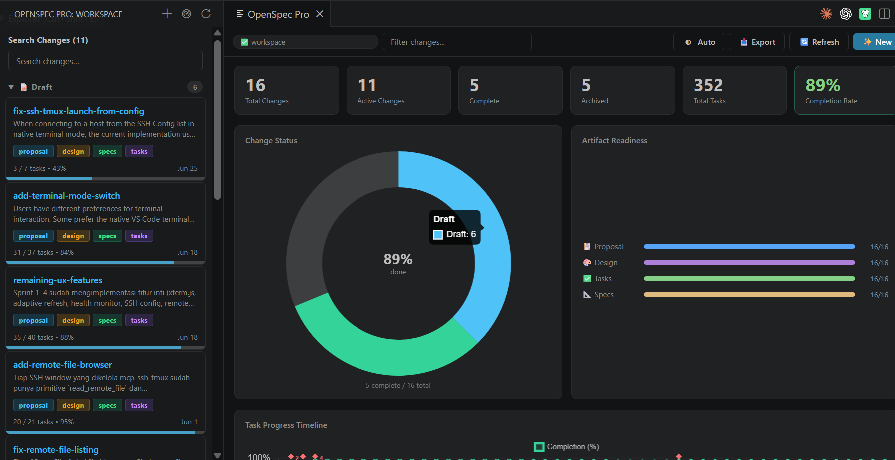 OpenSpec Pro Add New Task View