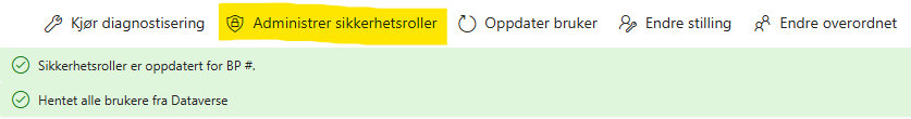 Sikkerhetsroller for tjenestekontoen
