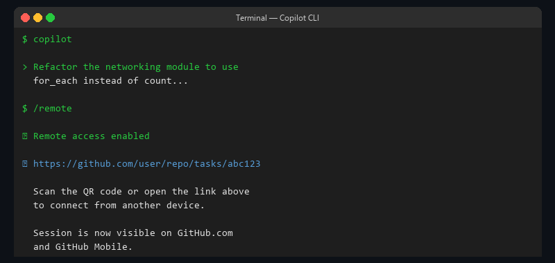 Enabling remote access with the /remote command