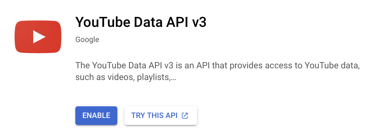 enable the API