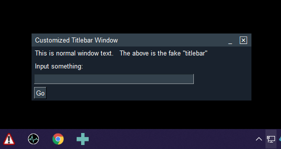     Customized Titlebar Windows
