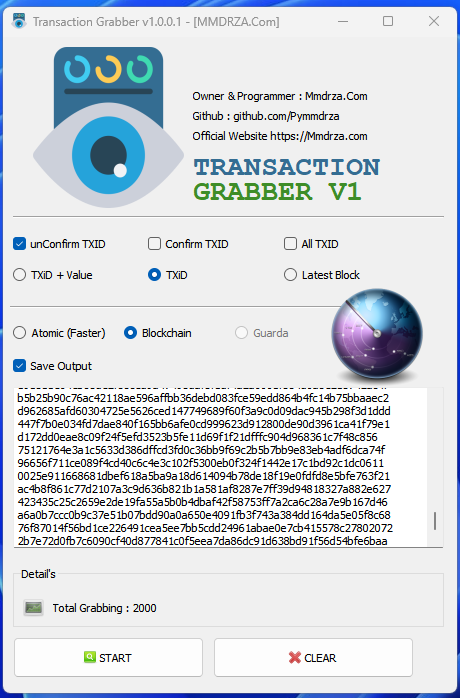 Transaction Graber Bitcoin Block
