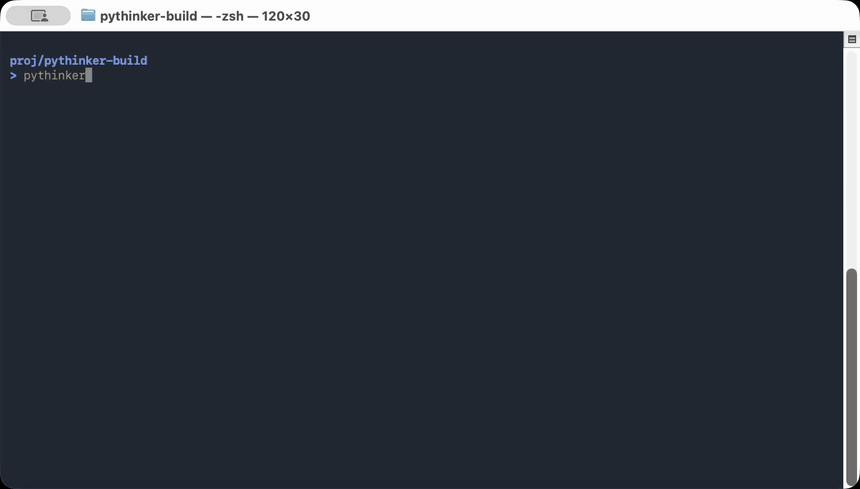 Shell command mode demo