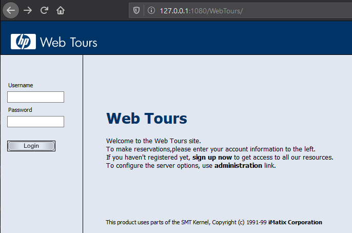 WebTours-HomePage