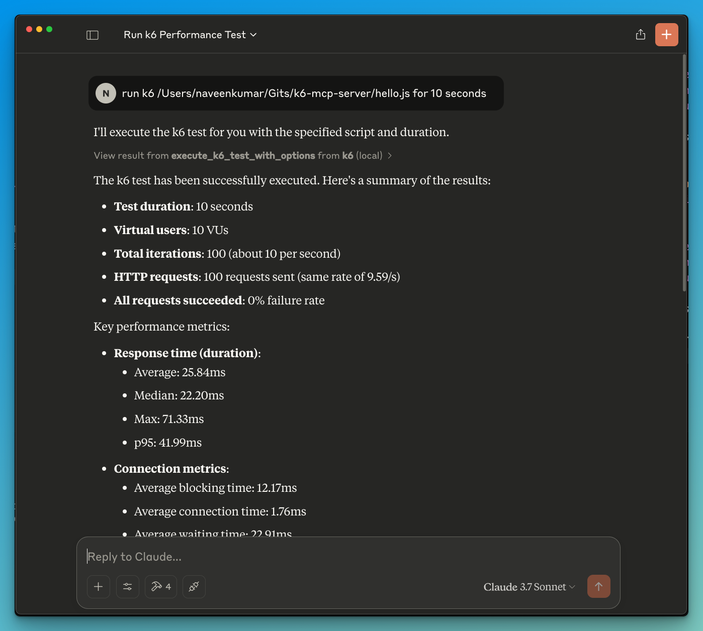k6-mcp-server screenshot