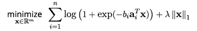 Logistic regression objective