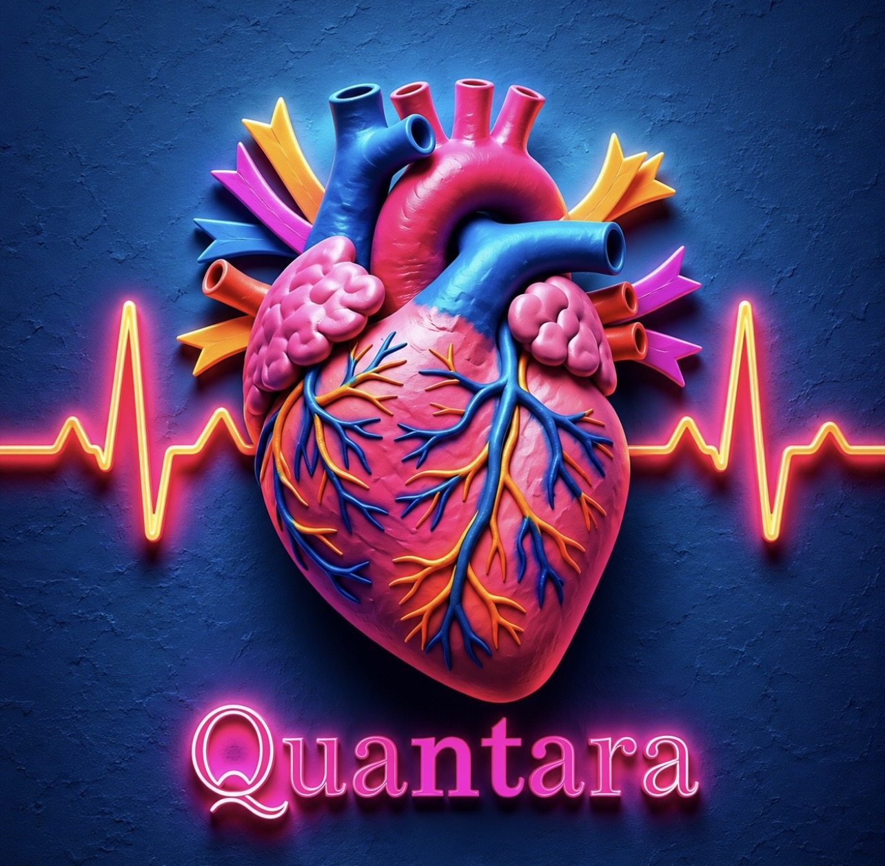 Neon heart artwork