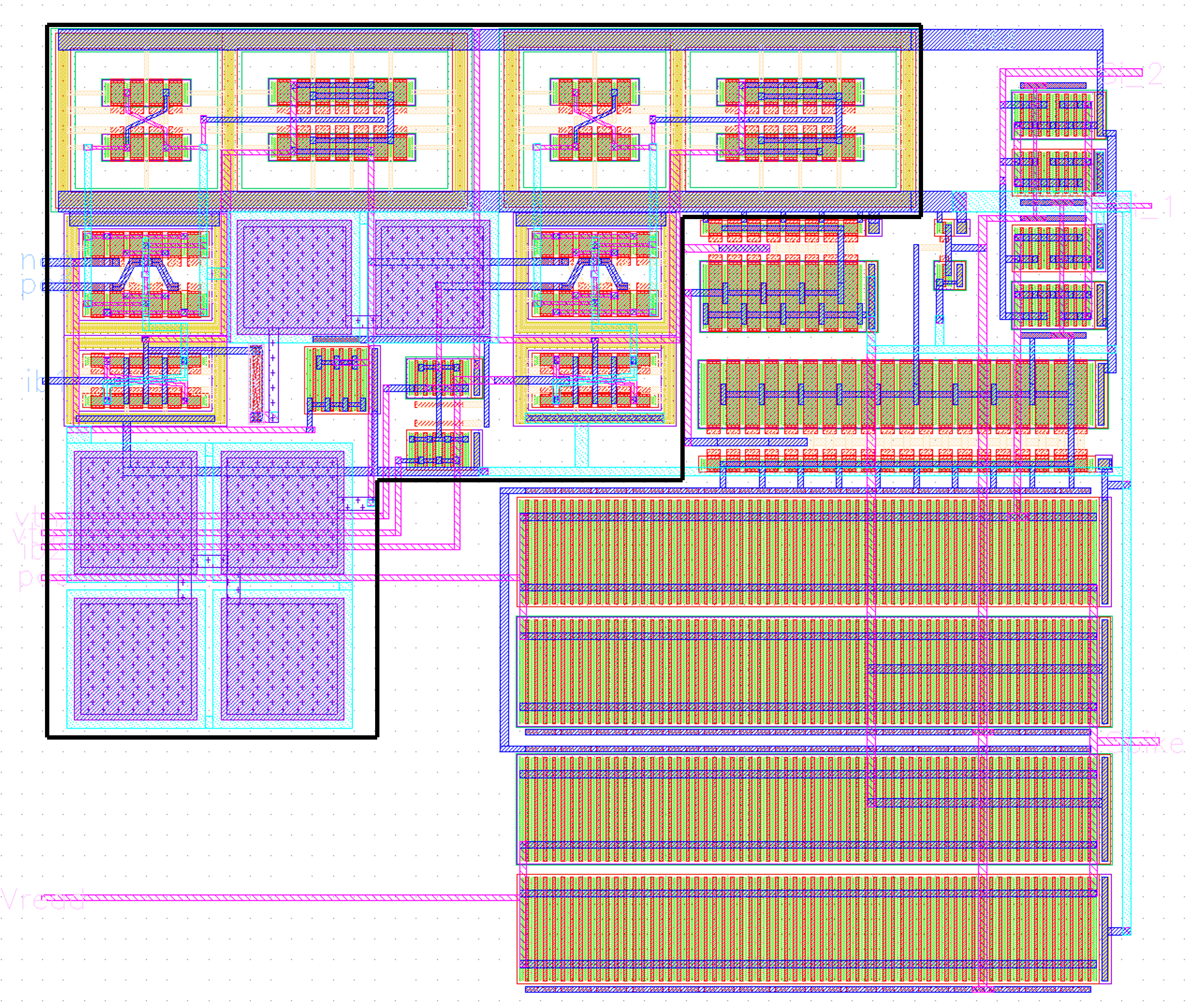 Neuron layout for VLSI implementation
