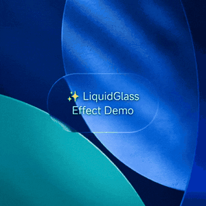 Dragging the glass over a gradient backdrop