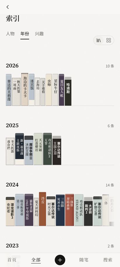 按年份的书架