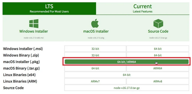 versão Download para MacOs