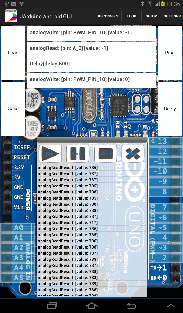 Android Arduino GUI