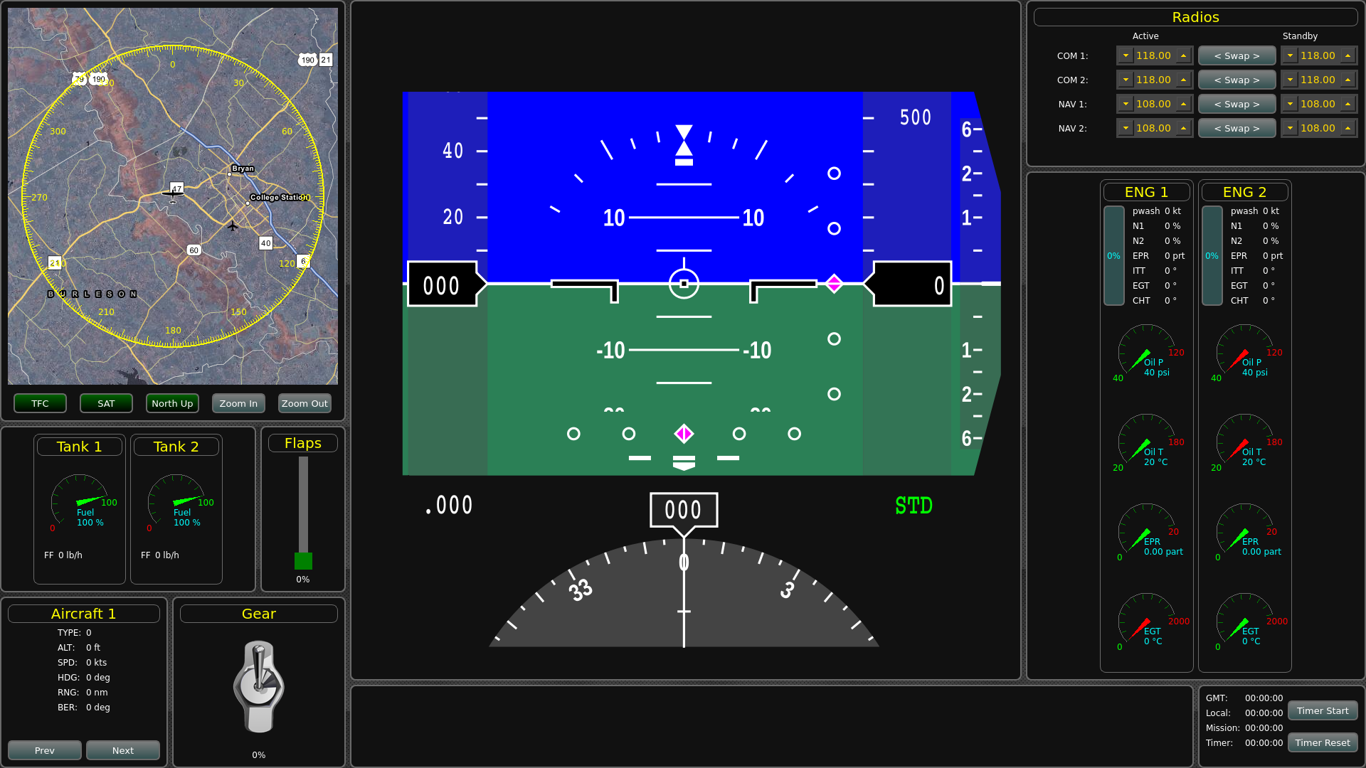 Alternate Cockpit Display Layout