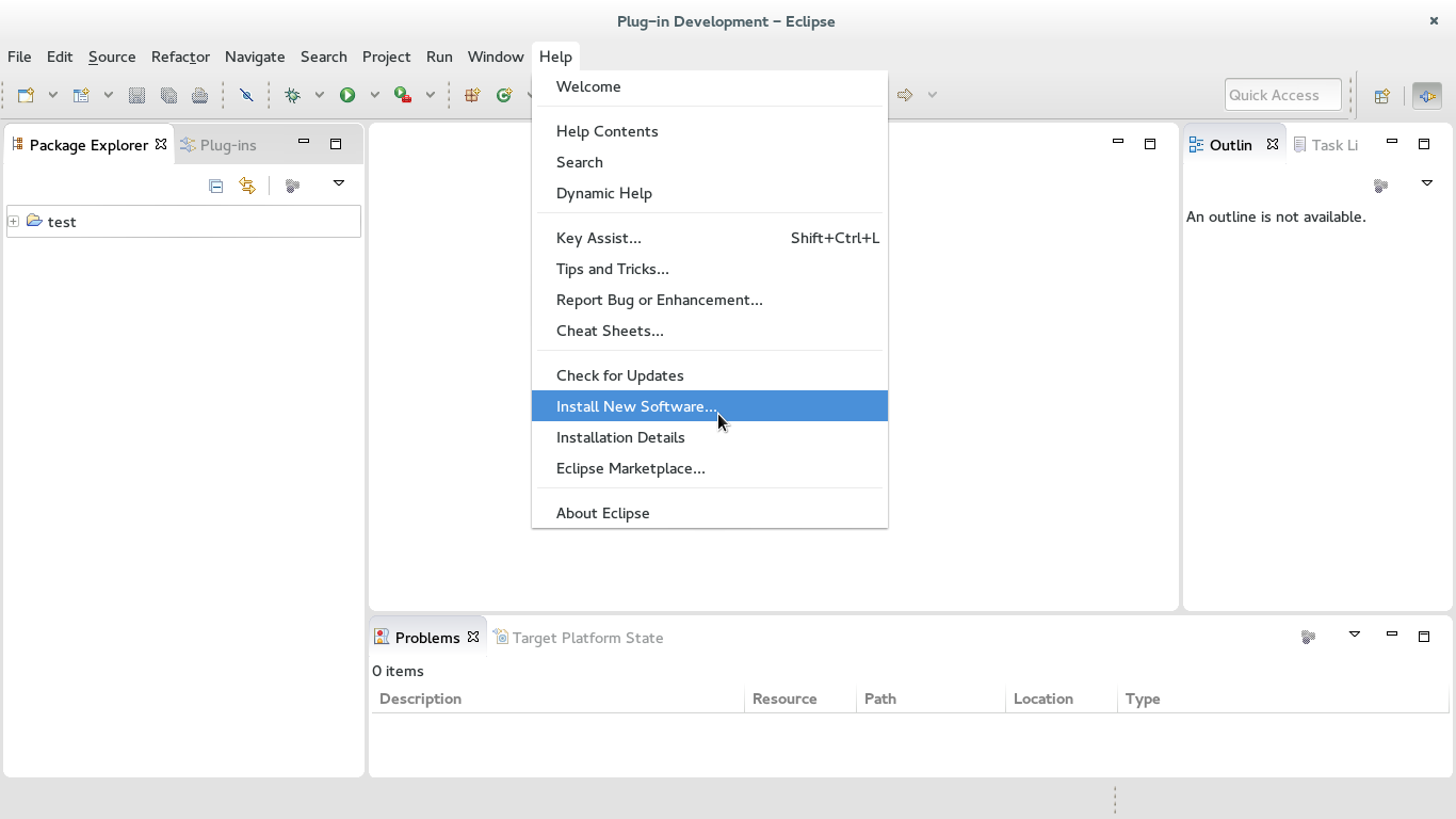 Help >> Install New Software...