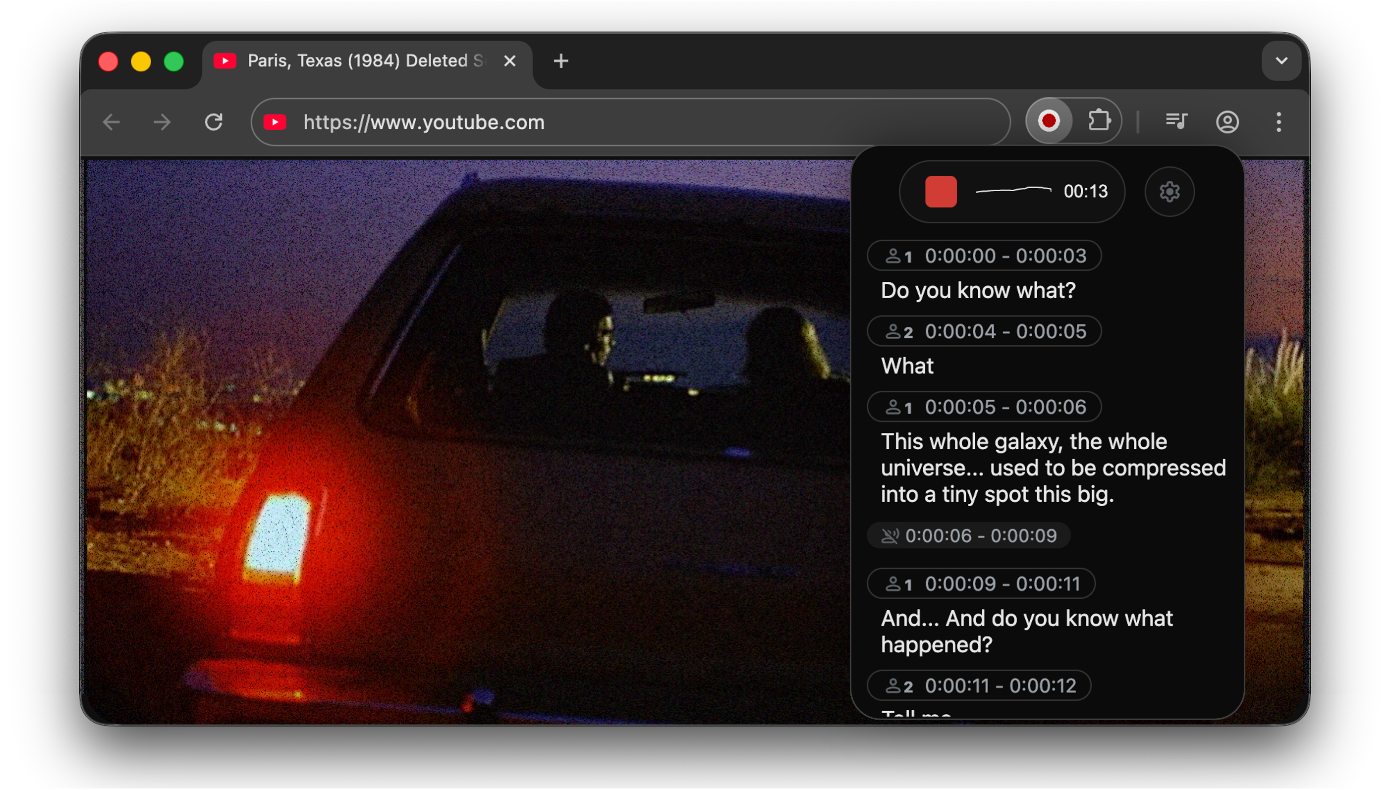 WhisperLiveKit Chrome extension demo