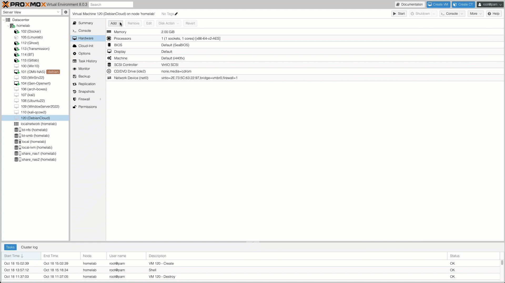 添加 CloudInit 设备操作