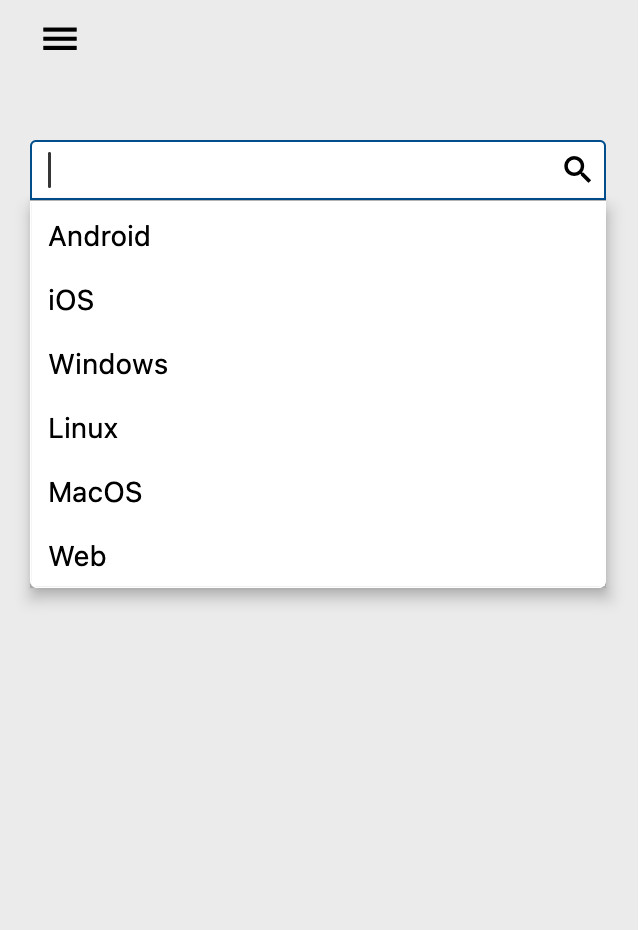 Flutter platform search