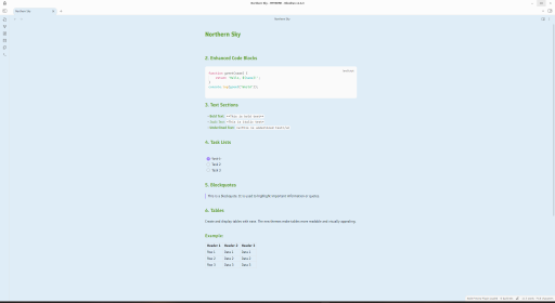 Northern-Sky Theme Screenshot