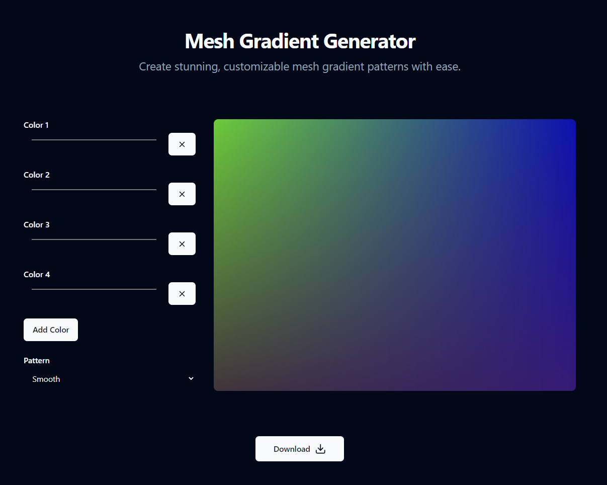 Mesh Gradient Generator Screenshot