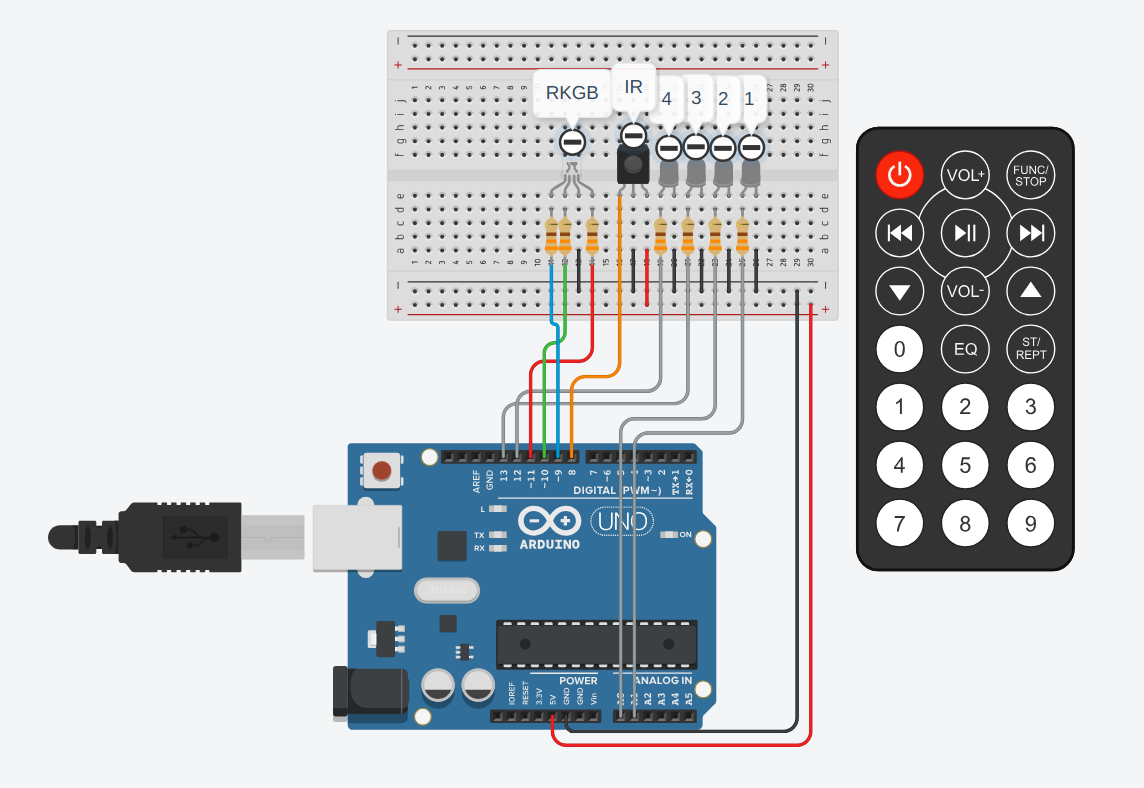 Avr irremote led lamp, from the project README