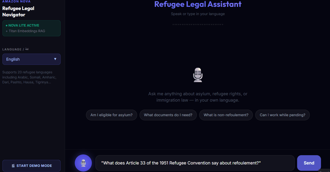 Refugee Legal Navigator Demo