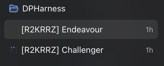 The sidebar showing an Endeavour session and its paired Challenger session in the same workspace