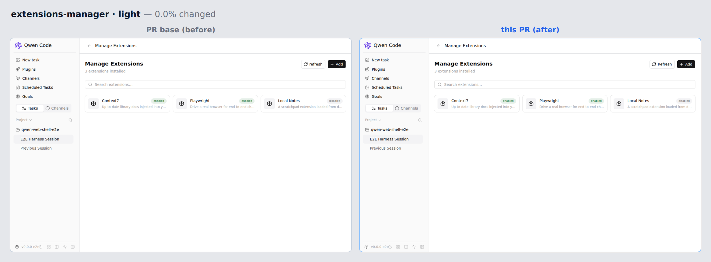 extensions-manager-light before/after