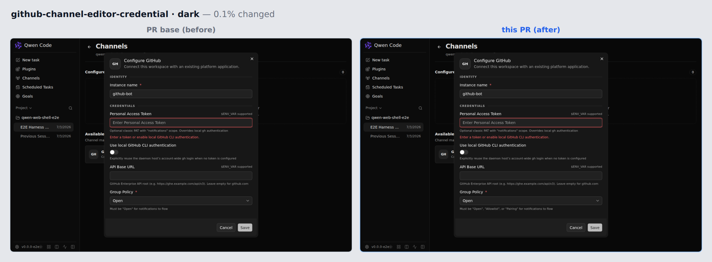 github-channel-editor-credential-dark before/after