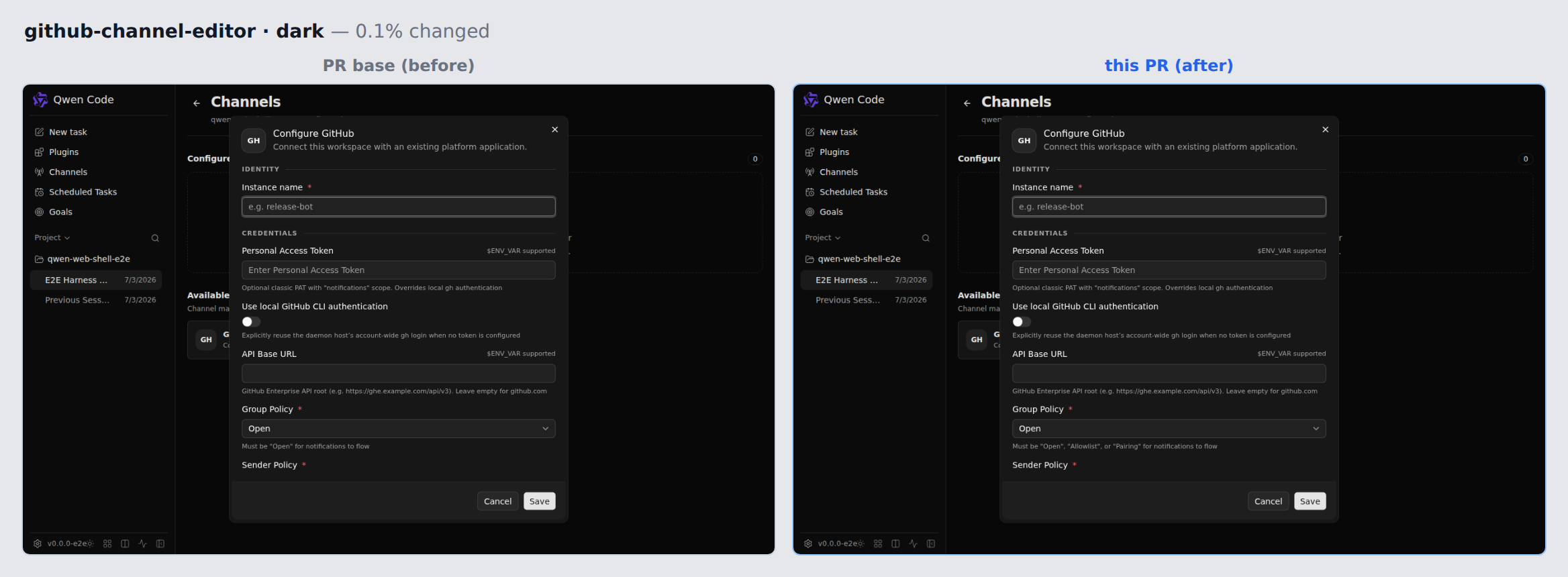 github-channel-editor-dark before/after