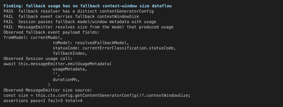 Fallback context-window dataflow finding