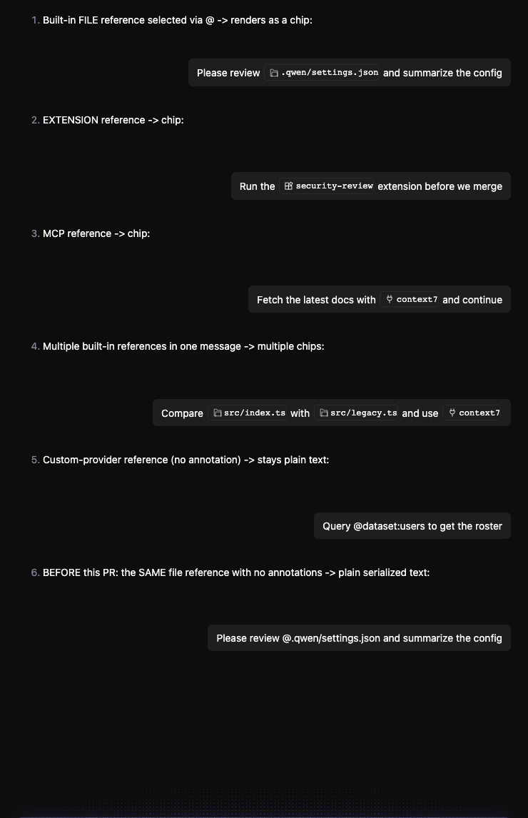PR 6537 reference chips at 29fa00100 — dark theme