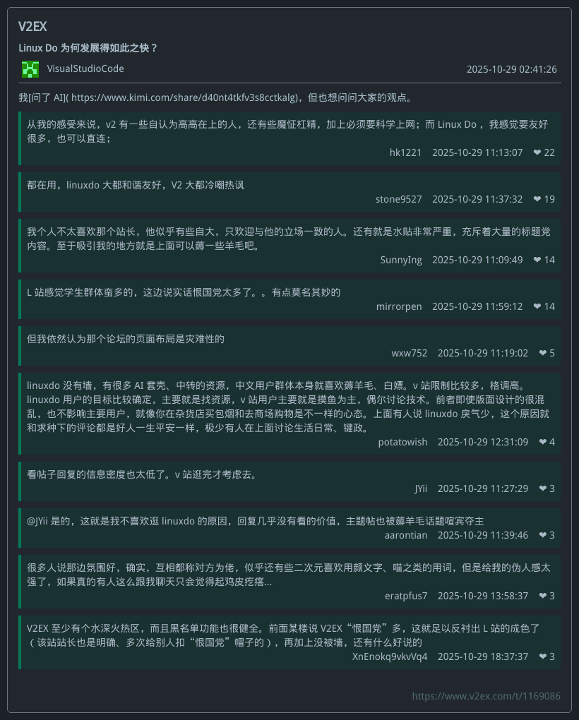 [2025-10-29 23:44:09] - V2EX 共 10 条热门话题 · Issue #109 · R2DM/v2ex_mofish ...