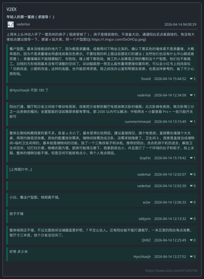 [2026-04-15 00:39:46] - V2EX 共 9 条热门话题 · Issue #276 · R2DM/v2ex_mofish ...